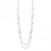 Silver Plated Double Row Crystal Celestial Necklace
