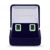 Silver Plated Emerald Cubic Zirconia Perfume Bottle Drop Earring - Gift Boxed