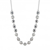 Silver Plated Grey Patina Style Stone Allway Necklace