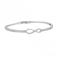 Silver Plated Infinity Bangle