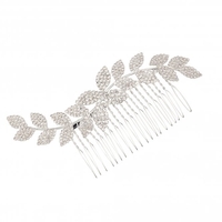 Silver Plated Leaf Hair Comb