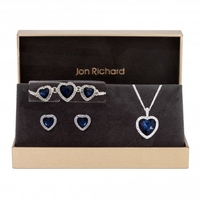 Silver Plated Montana Heart Set - Gift Boxed
