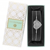 Silver Plated Mother Of Pearl Heart Filagree Toggle Bracelet - Gift Boxed