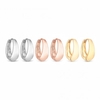 Silver Plated Multi Tone Polished Hoop Earrings - Pack Of 3