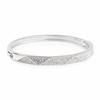 Silver Plated Pave Pyramid Bangle Bracelet