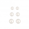 Silver Plated Pearl 3 Pack Graduating Size Stud Earrings