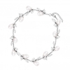Silver Plated Pearl And Crystal Bracelet