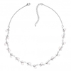Silver Plated Pearl And Crystal Necklace