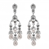 Silver Plated Pearl Droplet Midi Chandelier Earring