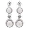 Silver Plated Pearl Halo Earrings