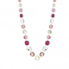 Silver Plated Pink Crystal Stone Set Necklace