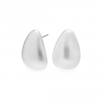 Silver Plated Polish Stud Earring