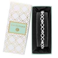 Silver Plated Polished Infinity Bracelet - Gift Boxed