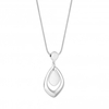 Silver Plated Polished Satin Nugget Pendant