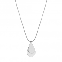 Silver Plated Silver Polished Short Pendant Necklace