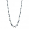 Silver Plated Silver Pearl 3 Tone Graduated Allway Necklace