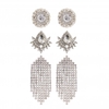 Silver Plated Stud And Diamante Drop Earrings - Pack of 3