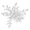 Silver Plated Thea Clear Crystal Bead Spray Hair Comb