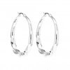 Silver Plated Twist Hoop Earring