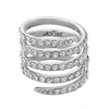 Silver Wrap Around Ring Created With Swarovski Crystals