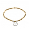 Simply Silver 14ct Gold Plated Sterling Silver Tree of Love Stretch Bracelet