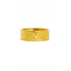 Simply Silver Sterling Silver 14ct Gold Plated Mystic Star Band Ring