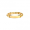 Simply Silver Sterling Silver 925 14ct Gold Chain Detail Ring