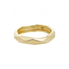 Simply Silver Sterling Silver 925 14ct Gold Geo Ring