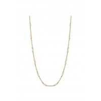 Simply Silver Sterling Silver 925 14ct Gold Plated Mother of Pearl Ball Necklace