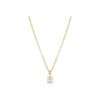 Simply Silver Sterling Silver 925 14ct Gold With Cubic Zirconia Paperlink Chain Pendant Necklace
