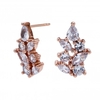 Simply Silver Sterling Silver 925 14Ct Rose Gold Earrings