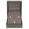 Simply Silver Sterling Silver 925 14ct Rose Gold Plated Cubic Zirconia Jewellery Set - Gift Boxed