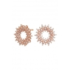 Simply Silver Sterling Silver 925 14ct Rose Gold With Cubic Zirconia Open Round Earrings