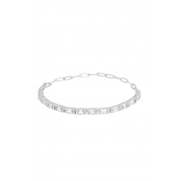 Simply Silver Sterling Silver 925 Baguette Tennis Bracelet