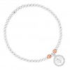 Simply Silver Sterling Silver 925 Beaded Tree of Love Charm Stretch Bracelet