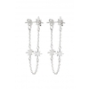 Simply Silver Sterling Silver 925 Celestial Star Chain Earrings