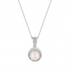 Simply Silver Sterling Silver 925 Cubic Zirconia And Freshwater Pearl Clara Necklace