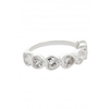 Simply Silver Sterling Silver 925 Cubic Zirconia Heart Row Ring