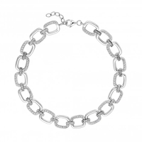 Simply Silver Sterling Silver 925 Cubic Zirconia Link Bracelet