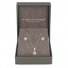 Simply Silver Sterling Silver 925 Cubic Zirconia Pave Heart Jewellery Set - Gift Boxed