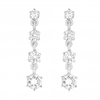 Simply Silver Sterling Silver 925 Cubic Zirconia Solitaire Drop Earrings