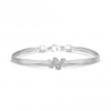 Simply Silver Sterling Silver 925 Cubic Zirconia Station Slinky Bracelet
