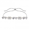 Simply Silver Sterling Silver 925 Cubic Zirconia Toggle Bracelet
