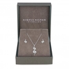 Simply Silver Sterling Silver 925 Cubic Zirconia Wrapped In Love Set - Gift Boxed