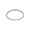 Simply Silver Sterling Silver 925 Diamond Cut Flat Chain Bracelet