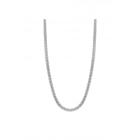 Simply Silver Sterling Silver 925 Diamond Cut Flat Chain Necklace