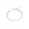 Simply Silver Sterling Silver 925 Diamond Cut Heart Row Bracelet