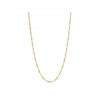 Simply Silver Sterling Silver 925 Diamond Cut Singapore Gold Chain Necklace