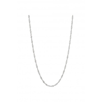 Simply Silver Sterling Silver 925 Diamond Cut Singapore Silver Chain Necklace