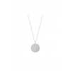 Simply Silver Sterling Silver 925 Embossed Round Pendant Necklace